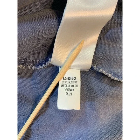 Old Navy Smocked Peasant‎ Dress Small Blue Tiered Swing Western Cottage Boho - Picture 7 of 16